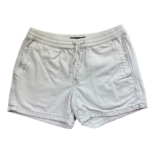 Zara Cotton Drawstring Shorts Cream Women’s Size Large - Picture 1 of 3